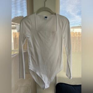 Square Neck Bodysuit Long Sleeve